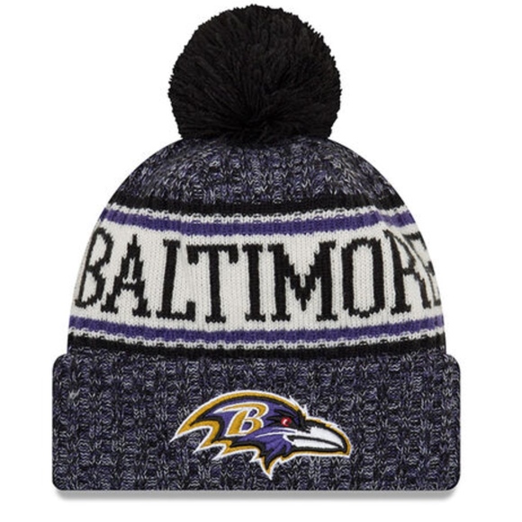 New Era Other - NFL Official Ravens Pom Pom Knit Hat